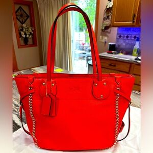 NWT Coach leather whipstitch Tatum tote